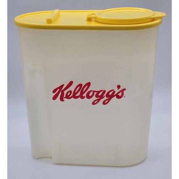 Kelloggs Cereal Storage Container Yellow Vintage 1996 Advertising Fresh Keeper - Picture 3 of 11